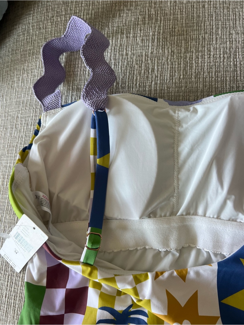 NWT Anthropologie One-Piece Swimsuit Multicolor Sun & Star Print size Medium - Picture 7 of 8